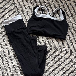 Athleta Black and White Activewear Set